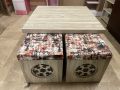 Center table Coffe table with 4 storage stool. 