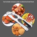 Top Choice Nutcracker Walnut Cracker Heavy Duty Shell Cracker Seafood Pecan Walnut Opener Tool with Non-Slip Handle, Silver, Standard. 
