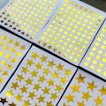 10 Sheets/Pack Of Children'S Gold-Plated Award Glitter Stickers Mother Teacher Praise Label Award Five-Pointed Star Love Sticker.