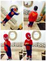 New Spiderman Superman Batman Children Clothing Set Fashion Cosplay Costume Pajamas Set Top+Pent+Mask. 