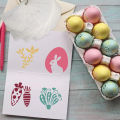 24PCS Mini Easter Stencil Set 3x3 Inch Bunny Egg Flower DIY Painting Template Craft. 