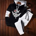 Evil Smile Printed Hoodie 2026 Trendy Mens Sweatshirt Jogger Set Winter Autumn Casual Sportswear Urban Streetwear Hooded Outfit. 