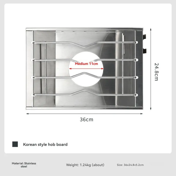 CAMPINGMOON%20CK-25PG%20Stainless%20Steel%20Korean%20Style%20Furnace%20Plate%20Frame%20Camping%20Sinking%20Windproof%20IGT%20One%20Unit%20Furnace%20Plate%20-%20Image%207