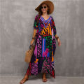 Vacation Outfit Plus Swimsuit Kaftan Dresses for Women Plus Size Bathing Suit Cover Up Caftan Maxi Beach Dresses.