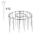 Stainless Steel Vertical Grill Rack String Grill Detachable Skewer Holder 12/24/49 Baking Needle for Air Fryer Accessory.