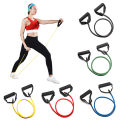 5 Levels Resistance Bands with Handles Training Exercise Tube Band Pull Rope Fitness  Elastic Bands Workouts Strength Equipment. 