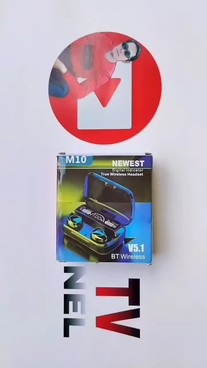 M10 TWS Bluetooth Earbuds with 2000mAh Power Bank Case – 9D Stereo Sound, LED Display, Touch Control, CVC 8.0 Noise Cancellation – Wireless Headphones for Android & iOS