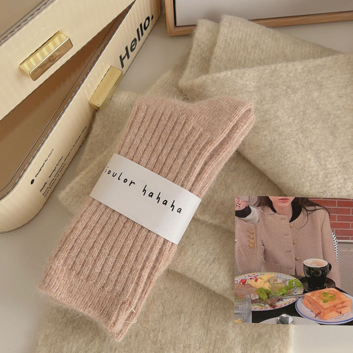 New%20Winter%20Socks%20Women%20Cashmere%20Wool%20Thicken%20Warm%20Women%20Socks%20Sox%20Japanese%20Fashion%20Harajuku%20Solid%20Color%20Thermal%20Long%20Socks%20-%20Image%206