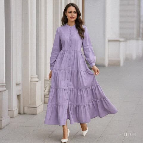 (Winter Season) Trending Panel Style Long Cotton Frock for Winter by Dealistaan