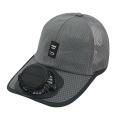 Breathable Sunhat with Solar Fan Outdoor Sun Protection Hat USB Rechargeable Fan Baseball Caps Summer Sunscreen Sunshade Hats.