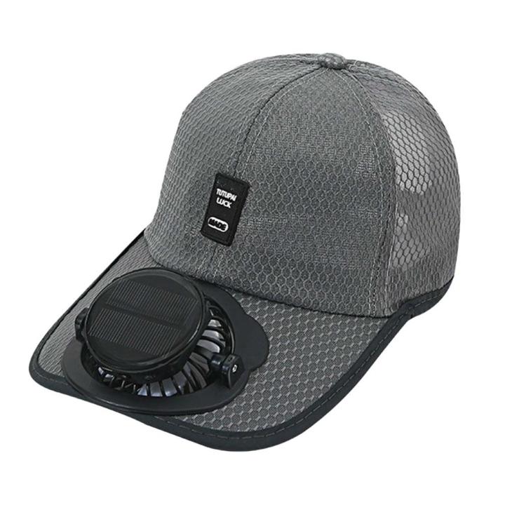 Breathable Sunhat with Solar Fan Outdoor Sun Protection Hat USB Rechargeable Fan Baseball Caps Summer Sunscreen Sunshade Hats