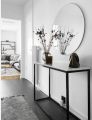 Console Table for Entryway ,Narrow Sofa Tables Entryway Table,black frame white top , Rustic Narrow Entrance ,Console Table, Front Door Console Table Accent Table for Living Room Entryway. 