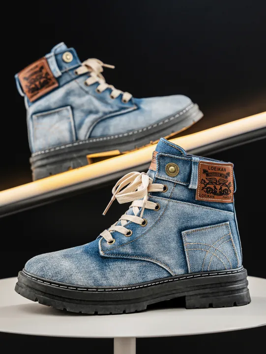 Men's%20high%20top%20denim%20boots,%20casual%20sports%20shoes,%20trendy%20and%20fashionable%20men's%20boots%20-%20Image%203