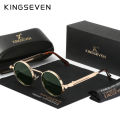KINGSEVEN Round Sunglasses for Men Polarized Steampunk Sun Glasses For Women Vintage Style UV400 Eyewear Accessory Oculos. 