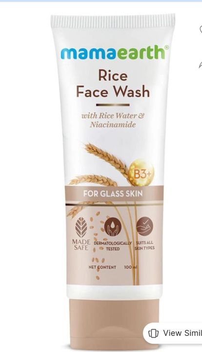 Mamaearth Rice With Rice Water &
Niacinamide for Glass Skin Face Wash (100 ml)