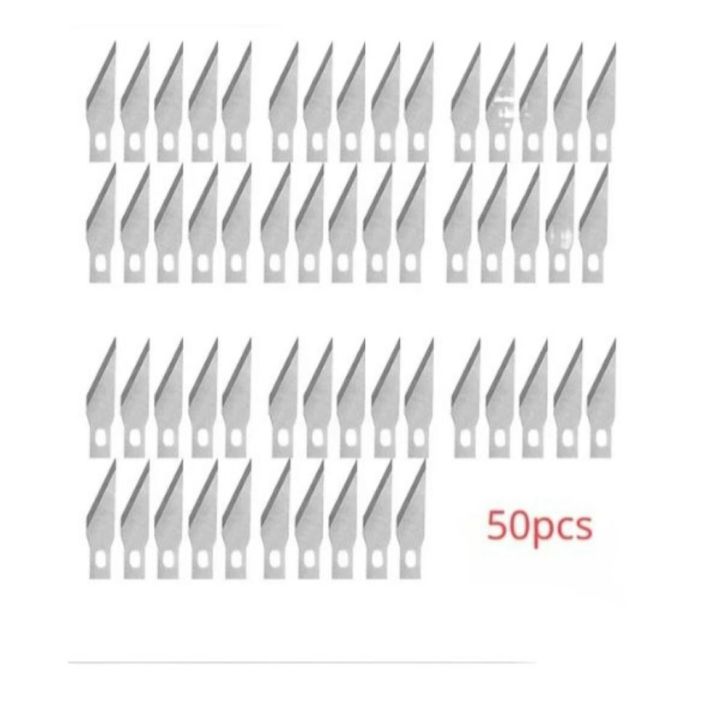 50pcs DIY Wood Carving Fruit Food Scalpel Craft Sculpture Cutting Tool Metal Engraving Blade Knife Wood Carving