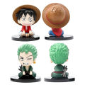 7.5cm Anime ONE PIECE Monkey D Action Figure Luffy Roronoa Zoro Cartoon PVC Model Desktop Ornaments Childrens Toys Holiday Gifts. 