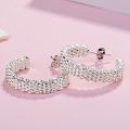 Popular fine 925 Sterling Silver charms stud Earrings for Women Creativity Christmas s Street all-match party Jewelry. 