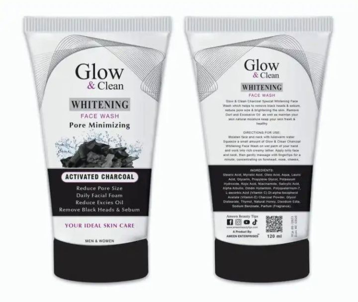 GLOW%20&%20CLEAN-%20Whitening%20Face%20Wash%20Charcoal%20Men%20&%20Women%20-120Ml%20-%20Image%204