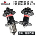 NOVATEC MTB Hubs D041SB D042SB 28/32/36H | Front & Rear HG Stainless Steel Freehub 8–12 Speed | Mountain Bike Hub Set. 