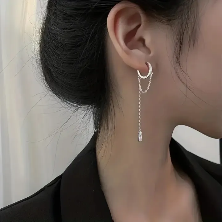 Fashionable%20Silvery%20Tassel%20Hoop%20Pendant%20Earrings,%20Exquisite%20Jewelry,%20Perfect%20Birthday%20%20For%20Women%20-%20Image%205