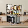 Kitchen Storage Rack Multi-Layer Microwave Rack Simple Standing Countertop Condiment Oven Organizer Shelf Kitchen Accessories. 