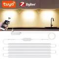 Tuya Zigbee LED Cabinet Light Bar Kit WiFi Aluminium Tube Strip Dimmable Kitchen Shelf Closet Decor  Alexa Voice Control. 