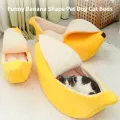Funny Banana Cat Bed House Cute Cozy Cat Mat Beds Warm Durable Portable Pet Basket Kennel Dog Cushion Cat Supplies Multicolor. 