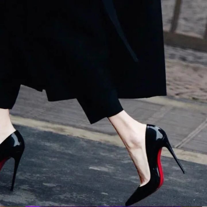 7cm%20Black%20Red%20Sole%20High%20Heels%20Spring%20Pointed%20Toe%20Stiletto%20Heel%C2%A0%20Shiny%20Single%20Shoes%20Fashion%20Patent%20Leather%20Women's%20Shoes%20-%20Image%202