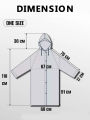 Thick drawstring EVA raincoat, outdoor travel and fishing raincoat, portable long waterproof one-piece raincoat.
