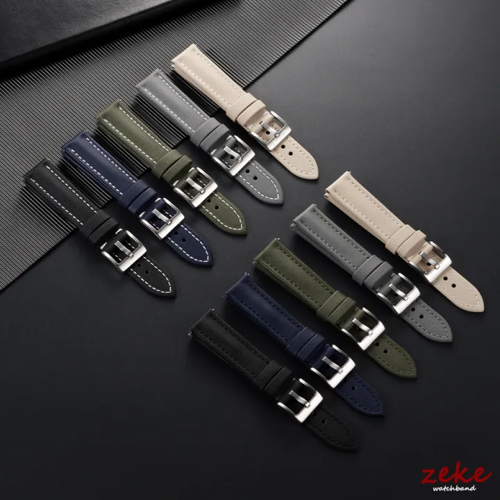 Nylon%20Canvas%20Watch%20Strap%2018/19/20/21/22mm%20for%20%20for%20Blancpain%20Sailcloth%20Waterproof%20Band%20Quick%20Release%20Leather%20Wrist%20Bracelet%20-%20Image%202