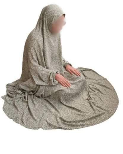 Important Printed Namaz Chadar with naqab | Namaz gown | Namaz Abaya chun asteen with naqab optional