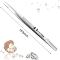 Stainless Steel Tweezers Adjustable Slide lock Antistatic Tweezers Jewelry Making Tool For Electronic Component Repair Tools. 