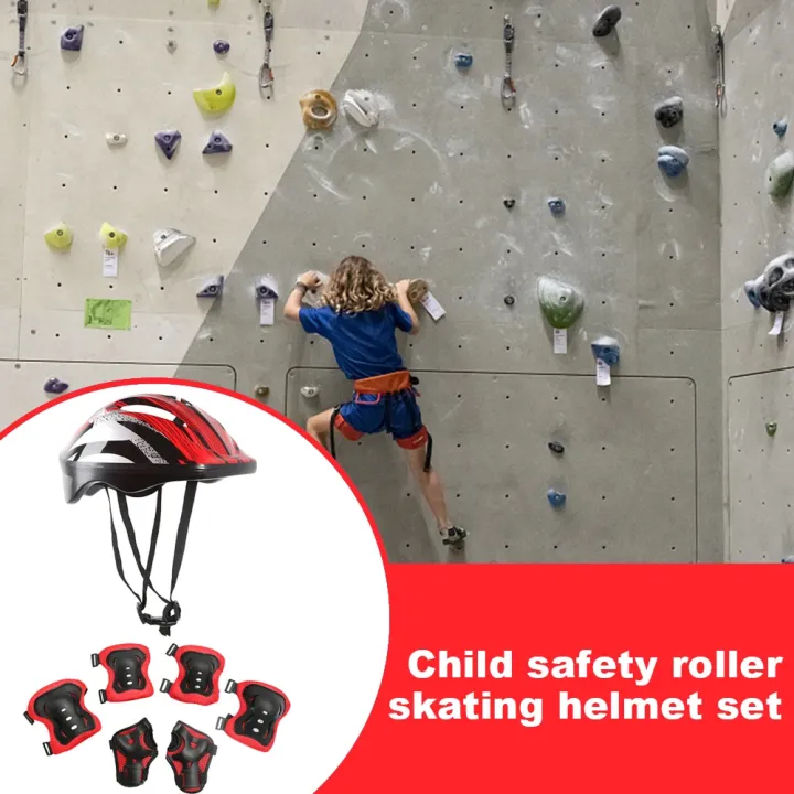 7Pcs%20Safety%20Skating%20Helmet%20Pad%20Set%20Adjustable%20Kids%20Skateboard%20Scooter%20Helmet%20Set%20Breathable%20for%20Skateboard/Bike/Skating/Cycling%20-%20Image%204