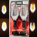 Bike Fancy Winkers (2pcs Pair) Indicators Ishara for Cd-70 Yellow blinking led Inside and White led Outside. 