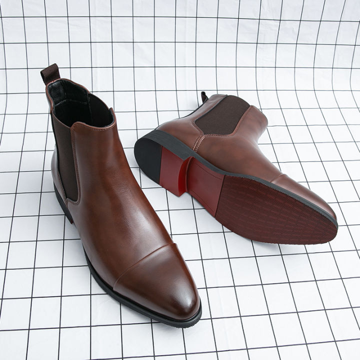 Chelsea%20Boots%20for%20Men%20Red%20Sole%20Pu%20Ankle%20Business%20Round%20Toe%20Slip-On%20Mens%20Boots%20Free%20Shipping%20Size%2038-46%20Men%20Shoes%20-%20Image%207