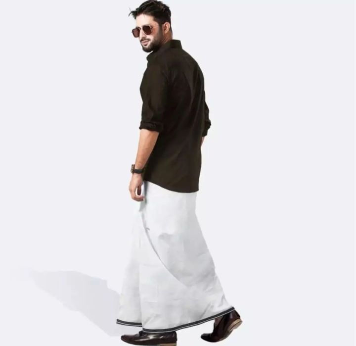 Cotton%20Fabrics%20best%20quality%205hand%20lungi%20white%20/black%20from%20smart%20men%20-%20Image%207