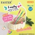 0.38mm fast point pen blue ink (fruit fruity Korean production) 3-6-12 stick Pen Press faster CX-916 Fan Pen good pen cute pens. 