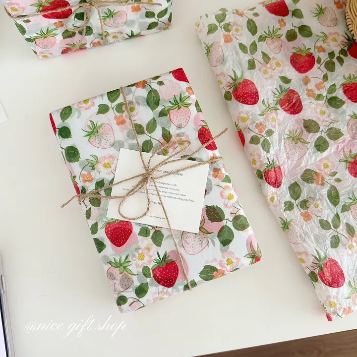 10/20pcs%20Strawberry%20Pattern%20Tissue%20Paper%20%20Wrapping%20Paper%20Party%20Birthday%20Decoration%20Paper%20DIY%20Flower%20Wrapping%20Paper%20-%20Image%203