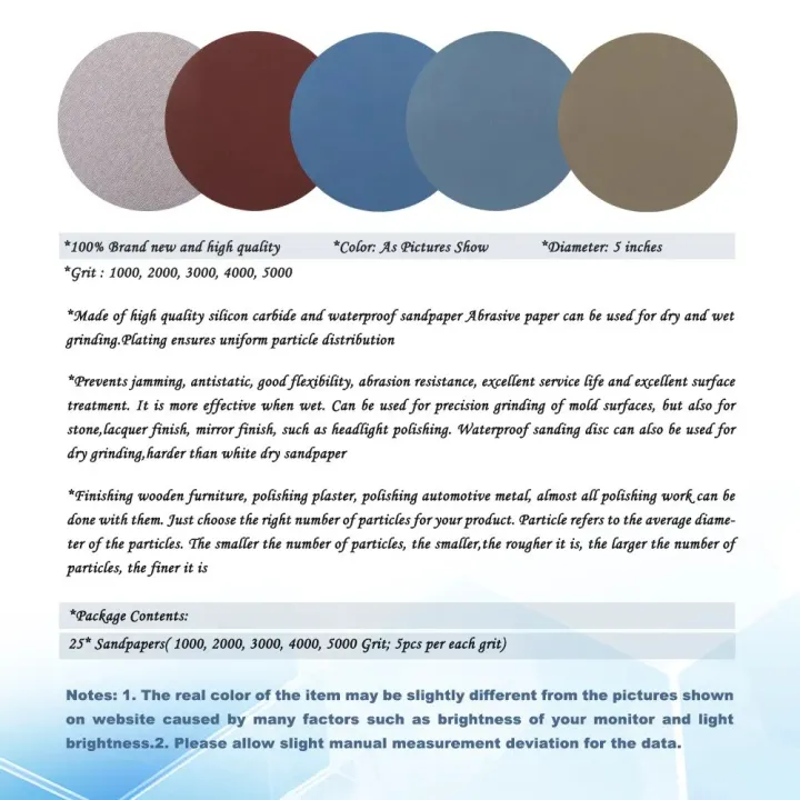 15pcs%20125mm%20Inches%20Grit%201000%202000%203000%204000%205000%20Sanding%20Discs%20Hook%20Loop%20Sandpaper%20Round%20Disk%20-%20Image%206