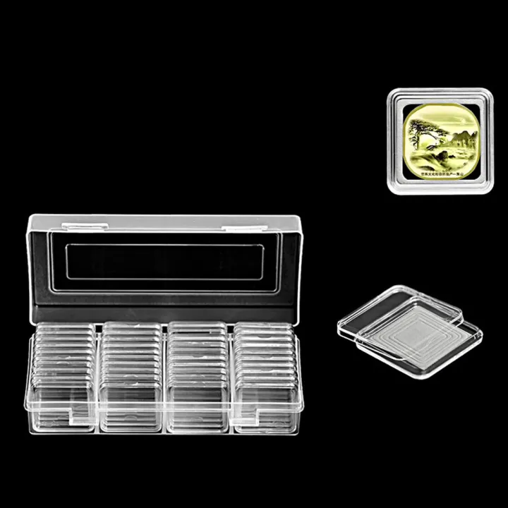 40%20Pcs%20Commemorative%20Coin%20Square%20Hard%20Plastic%20Capsules%20Holder%20-%20Image%204