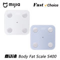  Mijia Body Fat Scale S400 Bluetooth 5.0 LED Display Weight Dual Frequency Accurate Measurement Weight Scale. 