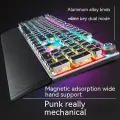 AULA F2088 Mechanical Gamer Keyboard Punk Keycap Retro 104Keys Multimedia Knob RGB Backlit Wired Anti-ghosting Gaming Keyboard. 