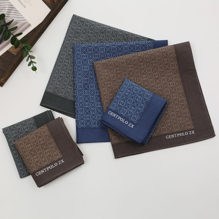 3/6pcs%20Pure%20Cotton%20Men's%20Pure%20Cotton%20Handkerchief%20Cross-border%20Hot-selling%20Thin%20Absorbent%20Sweat-wiping%20Printed%20Hand%20Towel%2043cm%20-%20Image%205