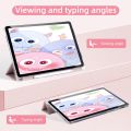 Case for   Tab S9 FE 11 S8 S7 Plus FE 12.4in S6 Lite Transparent Back Tablet Cover for Tab with Pencil Holder. 