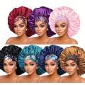 Women's Satin Sleep Cap, High Density Bonnet, Breathable Design, Elastic Wide Band, Soft Fabric. 