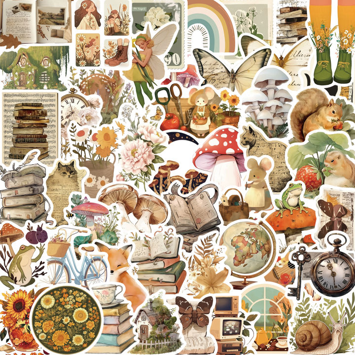50PCS Creative Fairy Tale Animal Book Illustrations Fairy Tales ...
