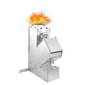 Foldable Stainless Steel Rocket Stove Detachable Durable Reliable Suitable for Different Ignition Items Adjustable Air Inlet. 