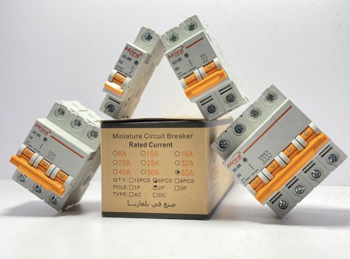 Mora Electric (AC) MCB Circuit Breaker miniature Circuit Breaker 1pole 2pole 3pole 4pole 1A,2A,3A,6A,10A,16A,20A,32A,40A,63A