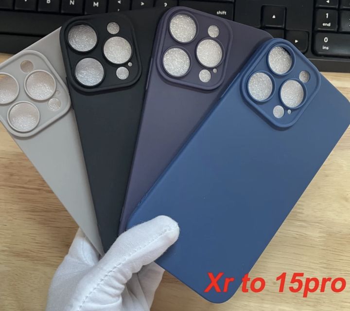 XR into 15Pro Soft Case Xr Modified to 15pro Protect Back Cover